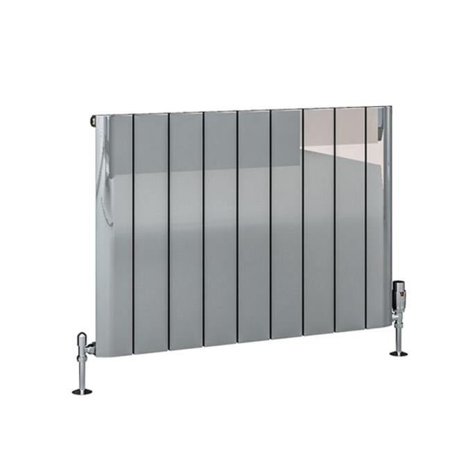 Eastbrook Peretti Aluminium Horizontal Flat Panel Radiator 600mm x 850mm - Polished - 86.0182 - TAP 'N' SHOWER