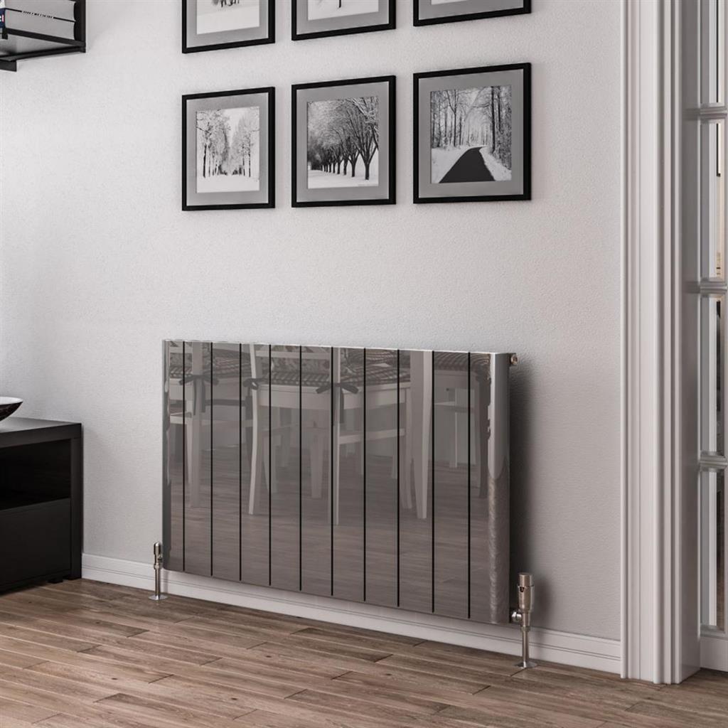 Eastbrook Peretti Aluminium Horizontal Flat Panel Radiator 600mm x 1040mm - Polished - 86.0183 - TAP 'N' SHOWER