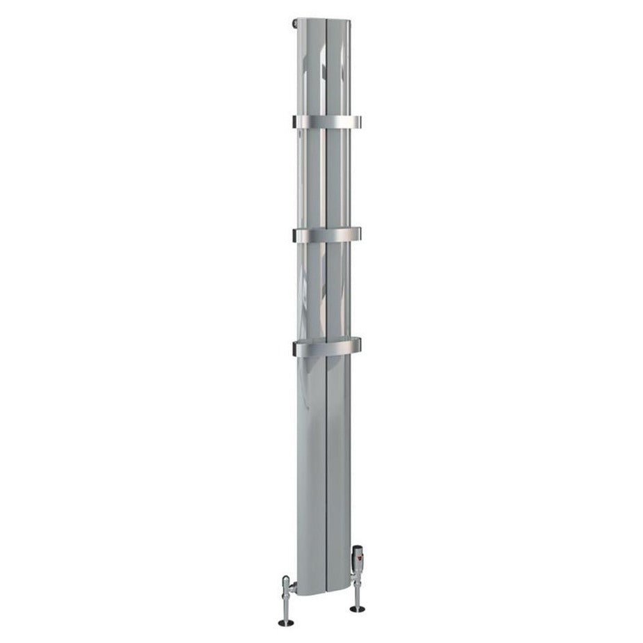Eastbrook Berlini Aluminium Vertical Radiator 1800mm x 185mm - Polished - 86.0186 - TAP 'N' SHOWER