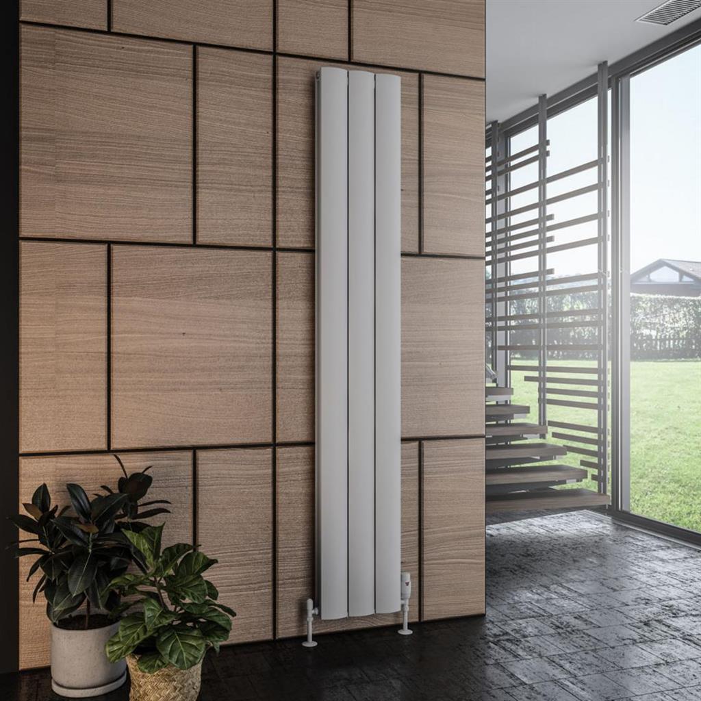 Eastbrook Guardia Aluminium Vertical Radiator 1800mm x 280mm - Grey - 86.0189 - TAP 'N' SHOWER