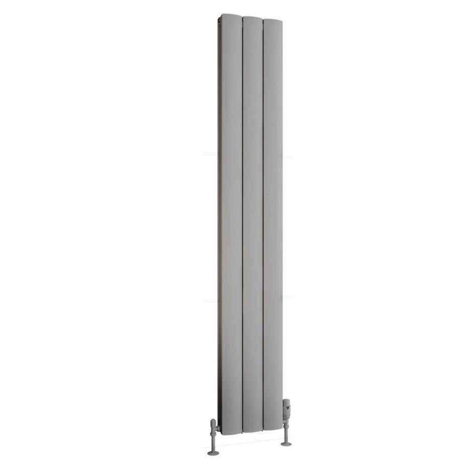Eastbrook Guardia Aluminium Vertical Radiator 1800mm x 280mm - Grey - 86.0189 - TAP 'N' SHOWER