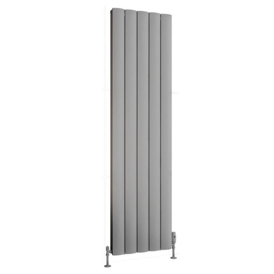 Eastbrook Guardia Aluminium Vertical Radiator 1800mm x 470mm - Grey - 86.0191 - TAP 'N' SHOWER
