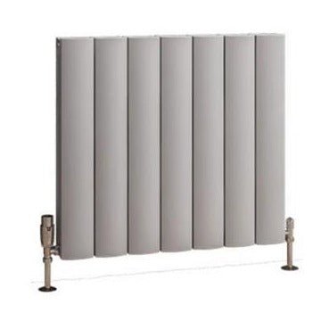 Eastbrook Guardia Aluminium Horizontal Radiator 600mm x 660mm - Matt Grey - 86.0193 - TAP 'N' SHOWER
