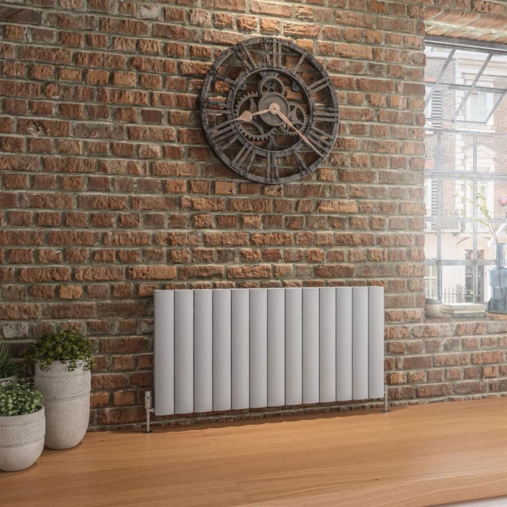 Eastbrook Guardia Aluminium Horizontal Radiator 600mm x 1230mm - Matt Grey - 86.0196 - TAP 'N' SHOWER