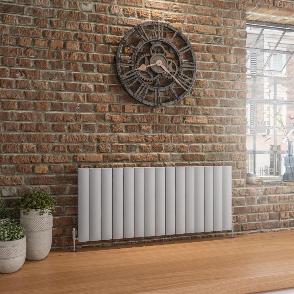 Eastbrook Guardia Aluminium Horizontal Radiator 600mm x 1420mm - Matt Grey - 86.0197 - TAP 'N' SHOWER