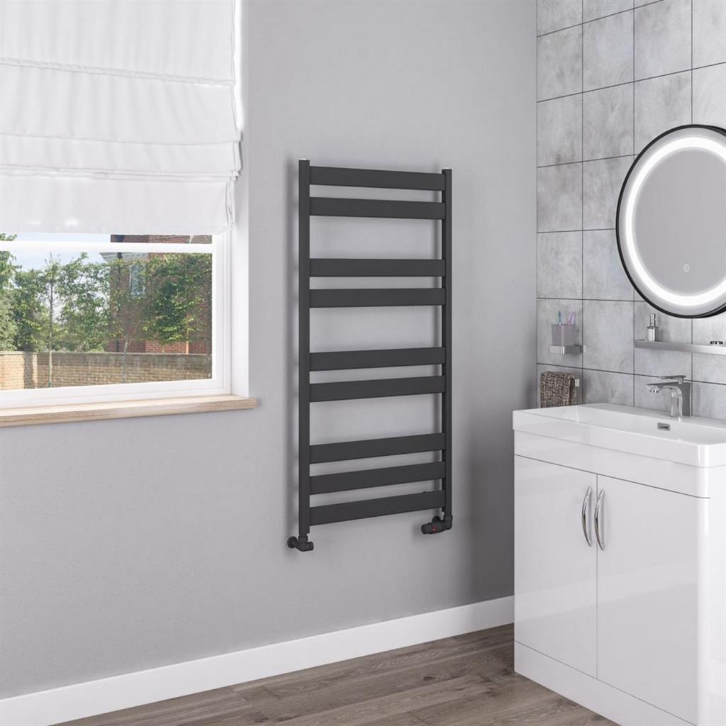 Eastbrook Pelago Aluminium Towel Radiator 1200mm x 600mm - Matt Anthracite - 86.0217 - TAP 'N' SHOWER