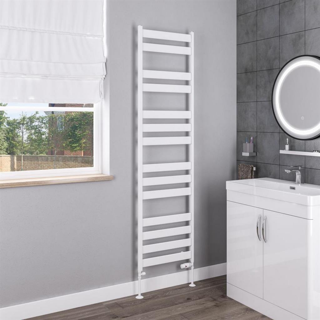 Eastbrook Pelago Aluminium Towel Radiator 1800mm x 600mm - Matt White - 86.0221 - TAP 'N' SHOWER