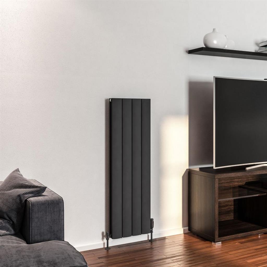 Eastbrook Guardia Aluminium Vertical Radiator 375mm x 1200mm - Matt Anthracite - 86.0450 - TAP 'N' SHOWER