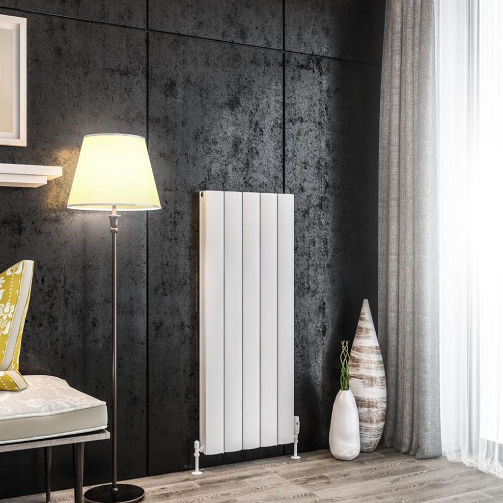 Eastbrook Guardia Aluminium Vertical Radiator 470mm x 1200mm - Matt White - 86.0452 - TAP 'N' SHOWER