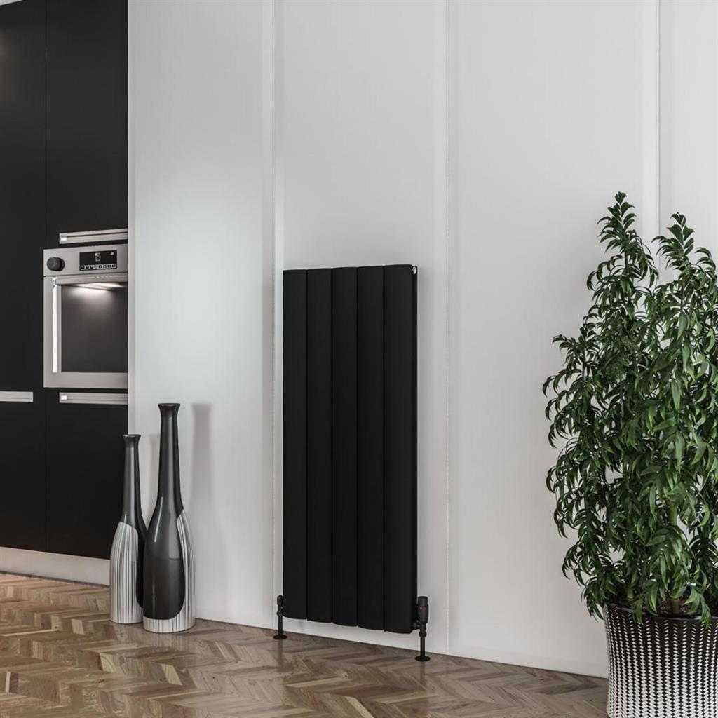 Eastbrook Guardia Aluminium Vertical Radiator 470mm x 1200mm - Matt Black - 86.0454 - TAP 'N' SHOWER