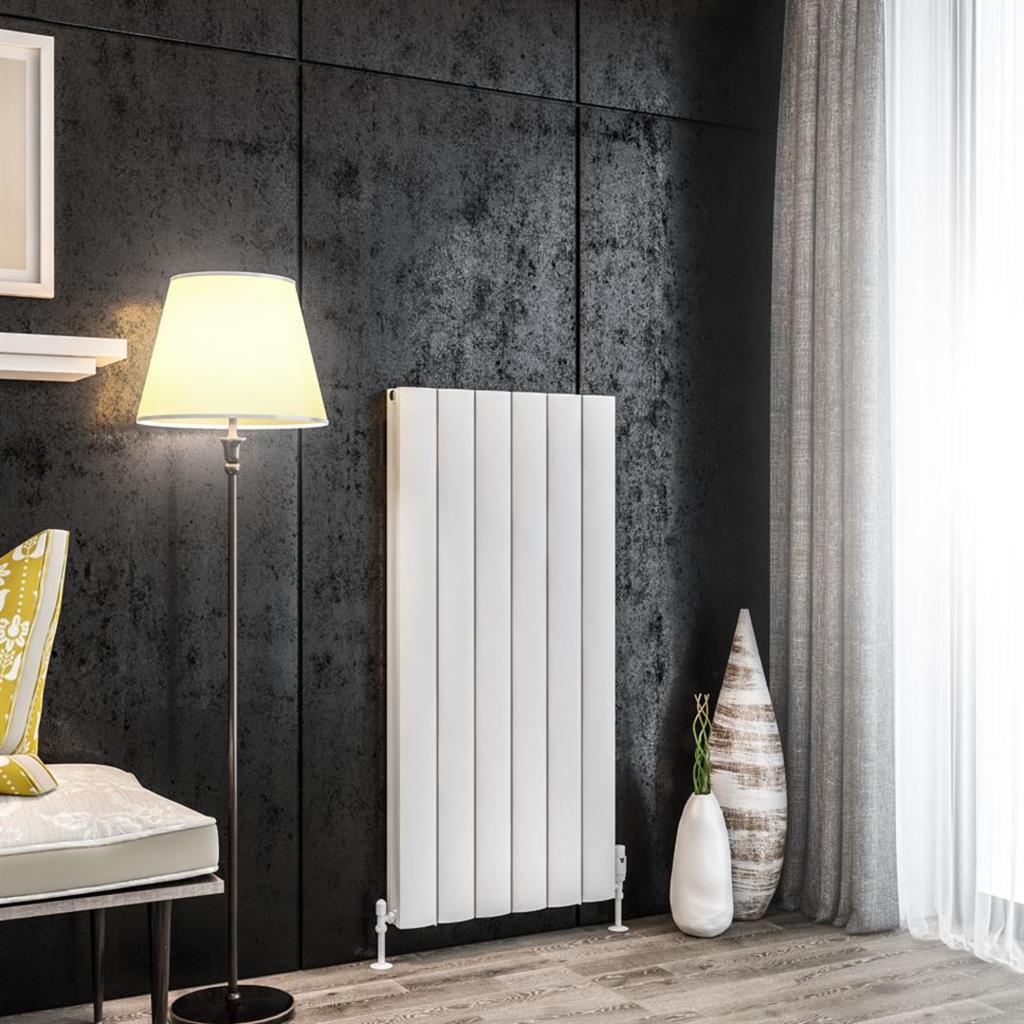 Eastbrook Guardia Aluminium Vertical Radiator 565mm x 1200mm - Matt White - 86.0455 - TAP 'N' SHOWER