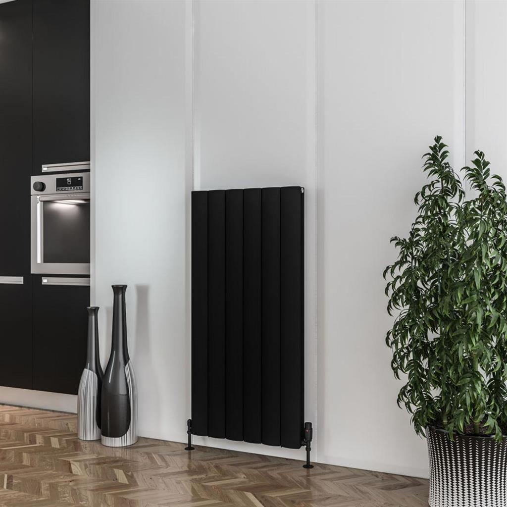 Eastbrook Guardia Aluminium Vertical Radiator 565mm x 1200mm - Matt Black - 86.0457 - TAP 'N' SHOWER