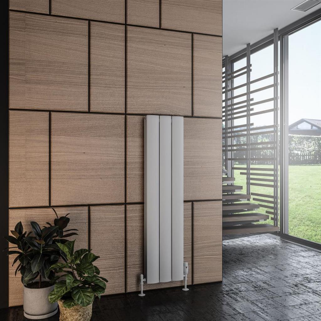 Eastbrook Guardia Aluminium Vertical Radiator 280mm x 1200mm - Matt Grey - 86.0482 - TAP 'N' SHOWER