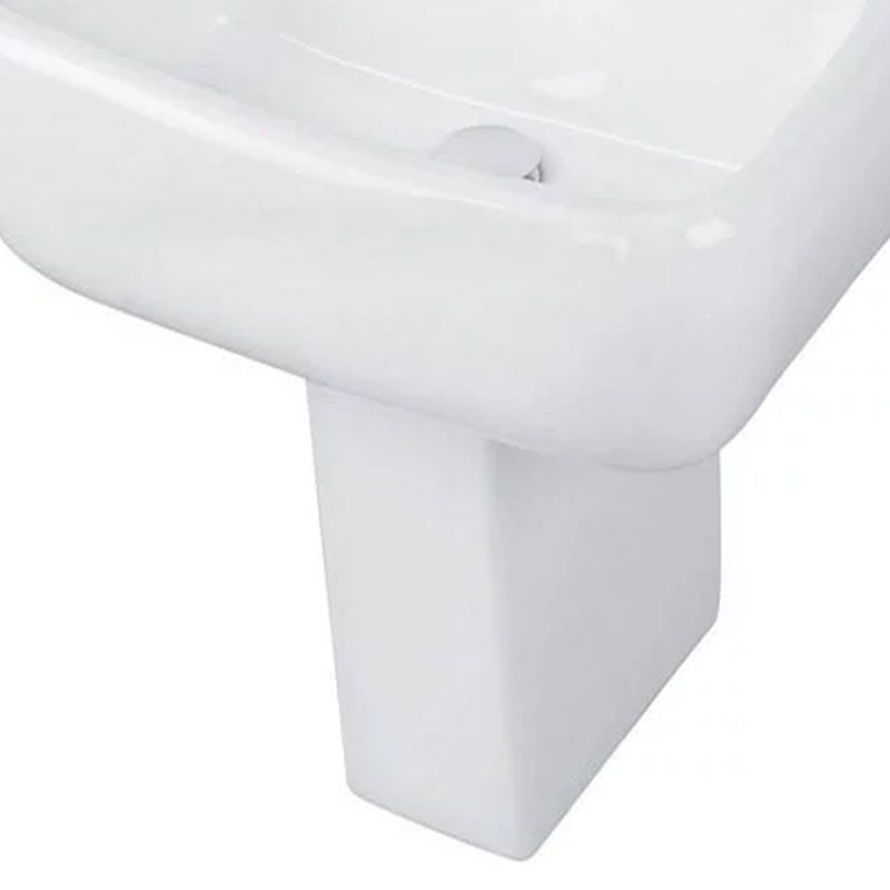 Rak Metropolitan Semi Pedestal For 42cm Basin - White - METHALPED - TAP 'N' SHOWER
