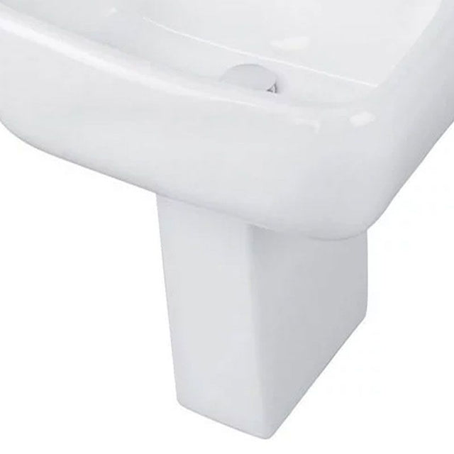 Rak Metropolitan Semi Pedestal For 42cm Basin - White - METHALPED - TAP 'N' SHOWER