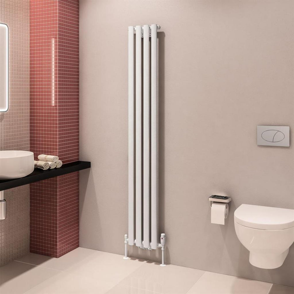 Eastbrook Tunstall Vertical Designer Radiator 1800mm x 280mm - Matt White - 89.0001 - TAP 'N' SHOWER