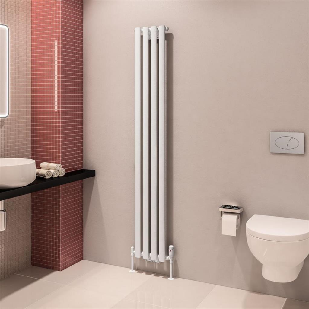 Eastbrook Tunstall Vertical Designer Radiator 1800mm x 280mm - Matt White - 89.0001 - TAP 'N' SHOWER