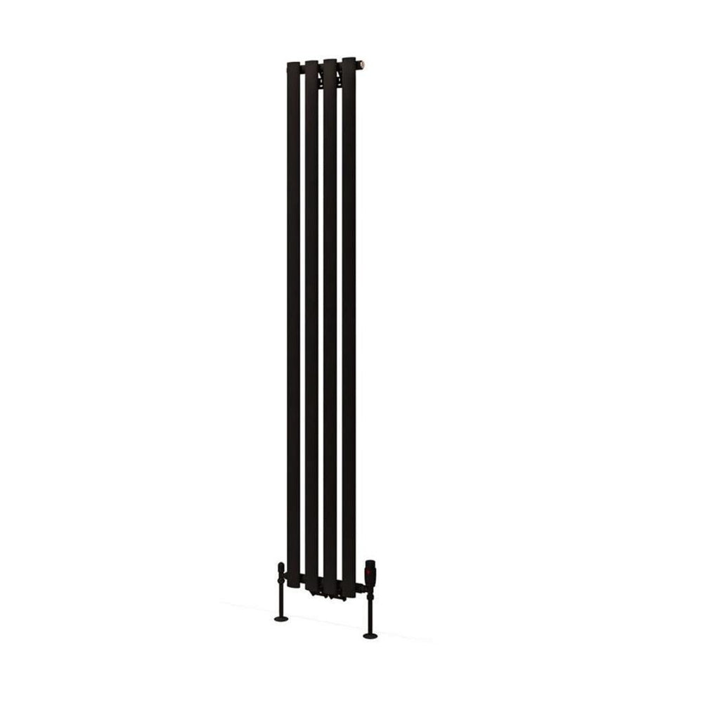 Eastbrook Tunstall Vertical Designer Radiator 1800mm x 280mm - Matt Black - 89.0003 - TAP 'N' SHOWER
