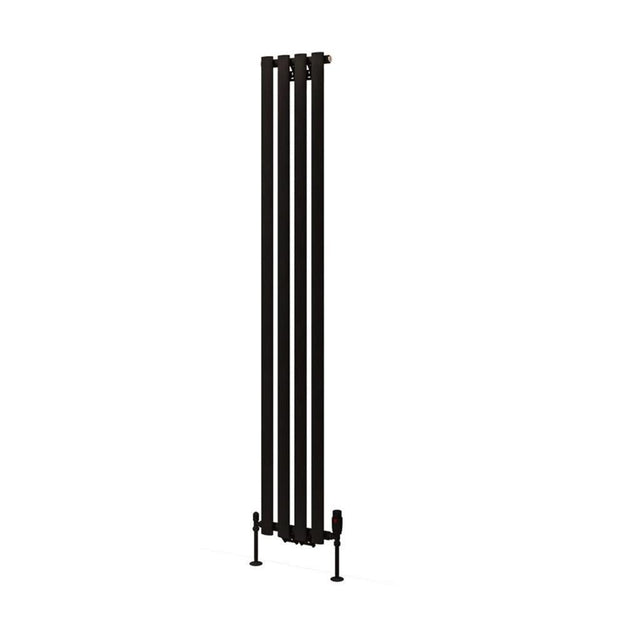 Eastbrook Tunstall Vertical Designer Radiator 1800mm x 280mm - Matt Black - 89.0003 - TAP 'N' SHOWER