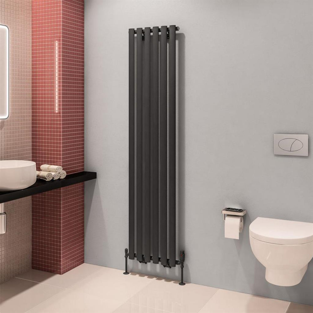 Eastbrook Tunstall Vertical Designer Radiator 1800mm x 420mm - Matt Anthracite - 89.0006 - TAP 'N' SHOWER