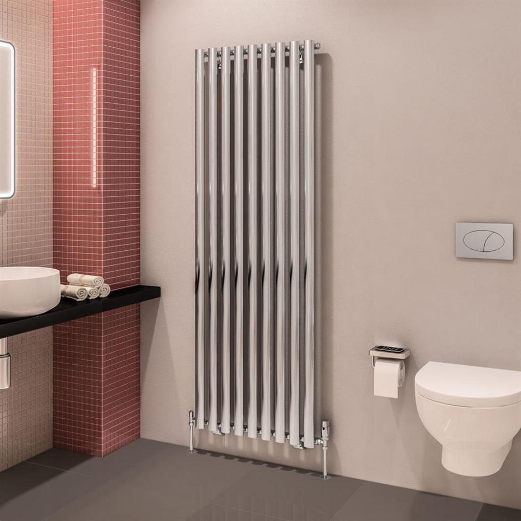 Eastbrook Tunstall Vertical Designer Radiator 1800mm x 630mm - Chrome - 89.0012 - TAP 'N' SHOWER