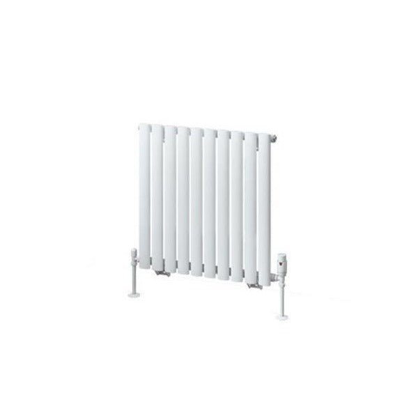 Eastbrook Tunstall Horizontal Designer Radiator 600mm x 589mm - Matt White - 89.0013 - TAP 'N' SHOWER