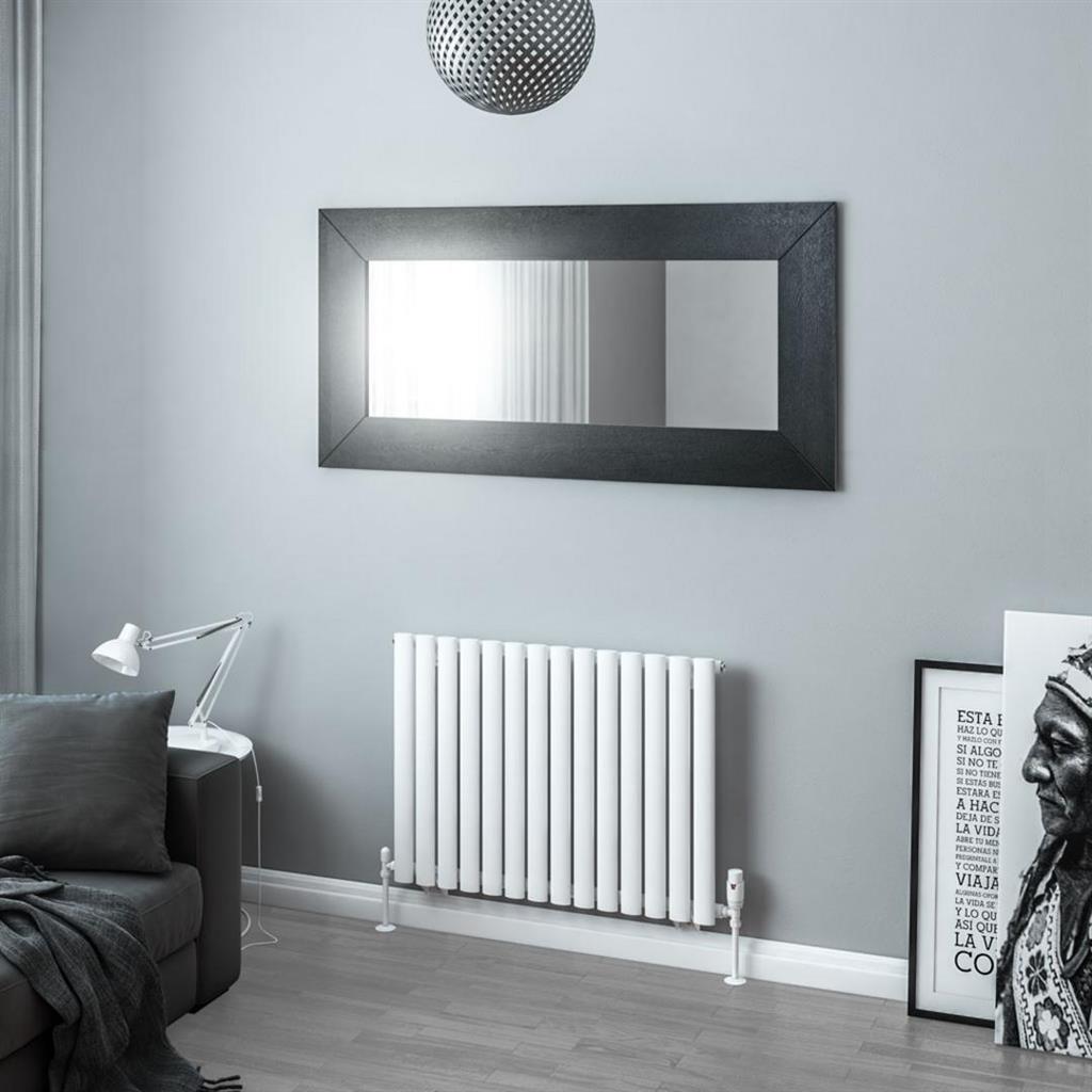 Eastbrook Tunstall Horizontal Designer Radiator 600mm x 825mm - Matt White - 89.0016 - TAP 'N' SHOWER