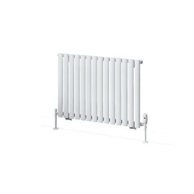Eastbrook Tunstall Horizontal Designer Radiator 600mm x 825mm - Matt White - 89.0016 - TAP 'N' SHOWER