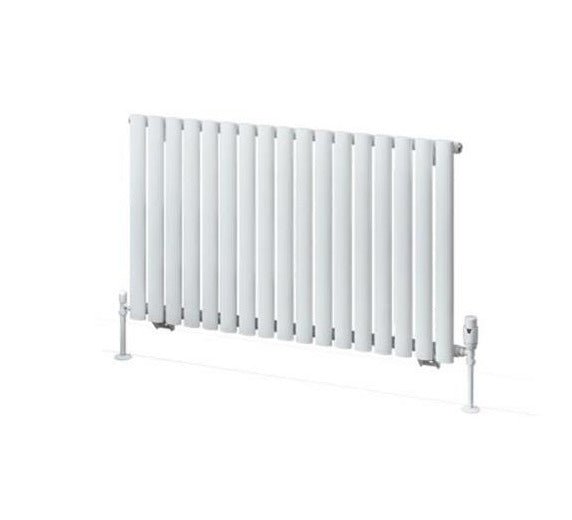 Eastbrook Tunstall Horizontal Designer Radiator 600mm x 1002mm - Matt White - 89.0019 - TAP 'N' SHOWER