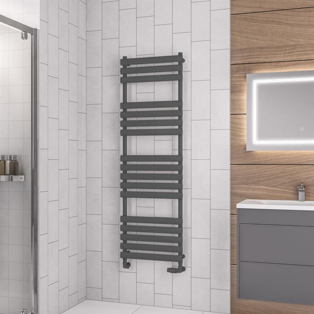 Eastbrook Tunstall Designer Towel Radiator 1600mm x 500mm - Matt Anthracite - 89.0038 - TAP 'N' SHOWER