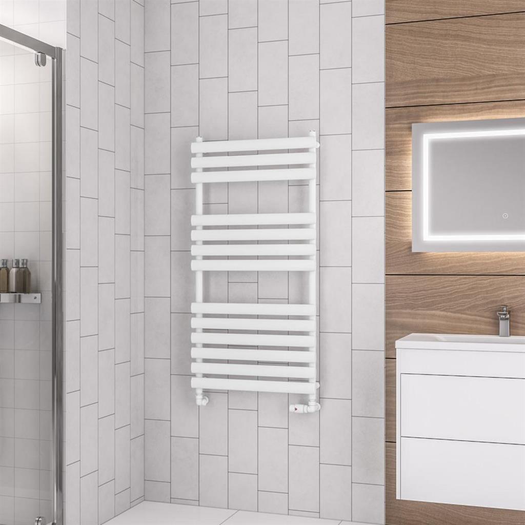 Eastbrook Tunstall Designer Towel Radiator 1200mm x 600mm - Matt White - 89.0045 - TAP 'N' SHOWER