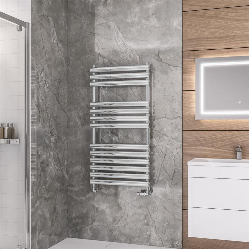 Eastbrook Tunstall Designer Towel Radiator 1200mm x 600mm - Chrome - 89.0048 - TAP 'N' SHOWER