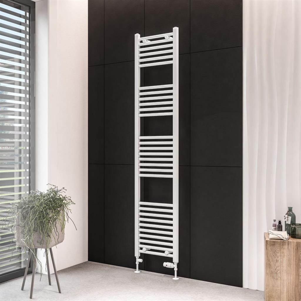 Eastbrook Wingrave Straight Ladder Towel Radiator 1800mm x 400mm - Matt White - 89.0057 - TAP 'N' SHOWER
