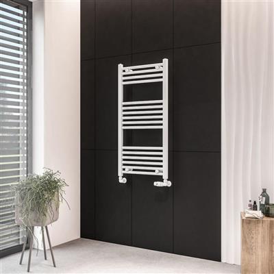 Eastbrook Wingrave Straight Ladder Towel Radiator 1000mm x 500mm - Matt White - 89.0059 - TAP 'N' SHOWER