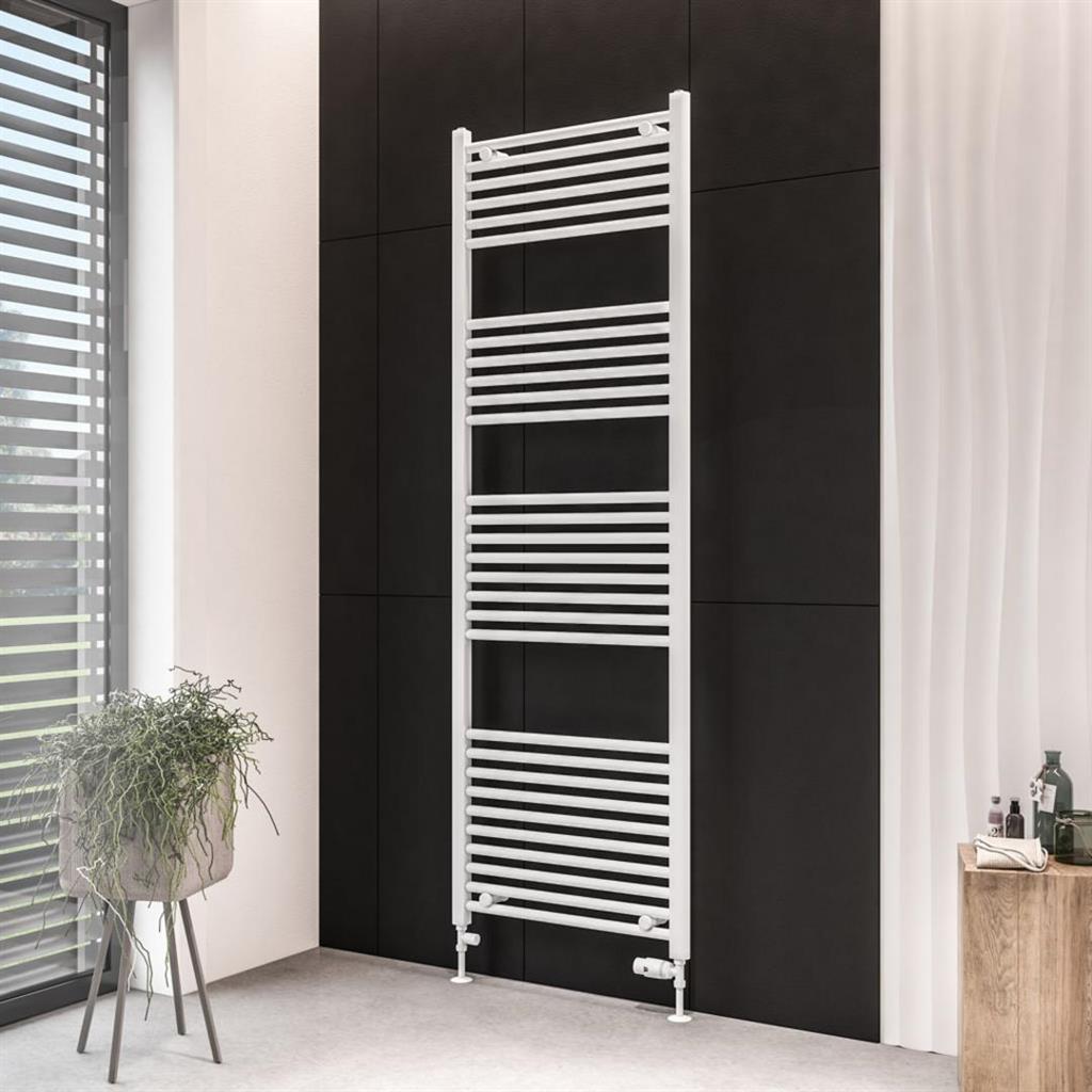 Eastbrook Wingrave Straight Ladder Towel Radiator1800mm x 600mm - Matt White - 89.0067 - TAP 'N' SHOWER