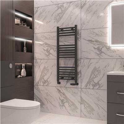 Eastbrook Wingrave Straight Ladder Towel Radiator 1000mm x 400mm - Matt Anthracite - 89.0069 - TAP 'N' SHOWER
