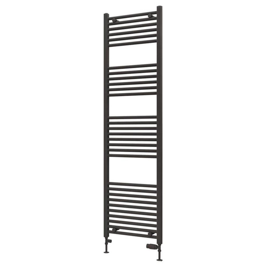 Eastbrook Wingrave Straight Ladder Towel Radiator 1800mm x 500mm - Matt Anthracite - 89.0077 - TAP 'N' SHOWER