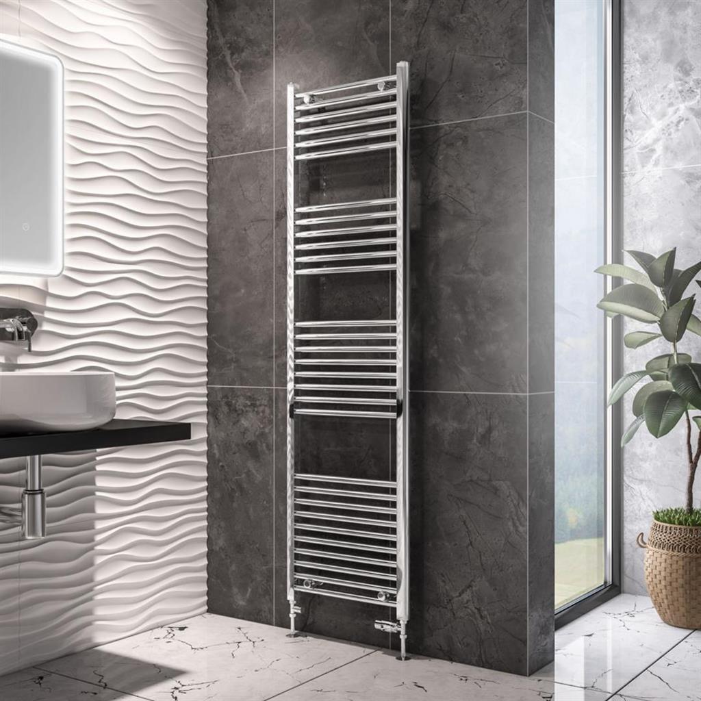 Eastbrook Wingrave Straight Ladder Towel Radiator 1800mm x 500mm - Chrome - 89.0092 - TAP 'N' SHOWER