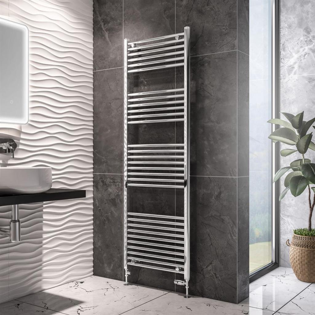Eastbrook Wingrave Straight Ladder Towel Radiator 1800mm x 600mm - Chrome - 89.0097 - TAP 'N' SHOWER