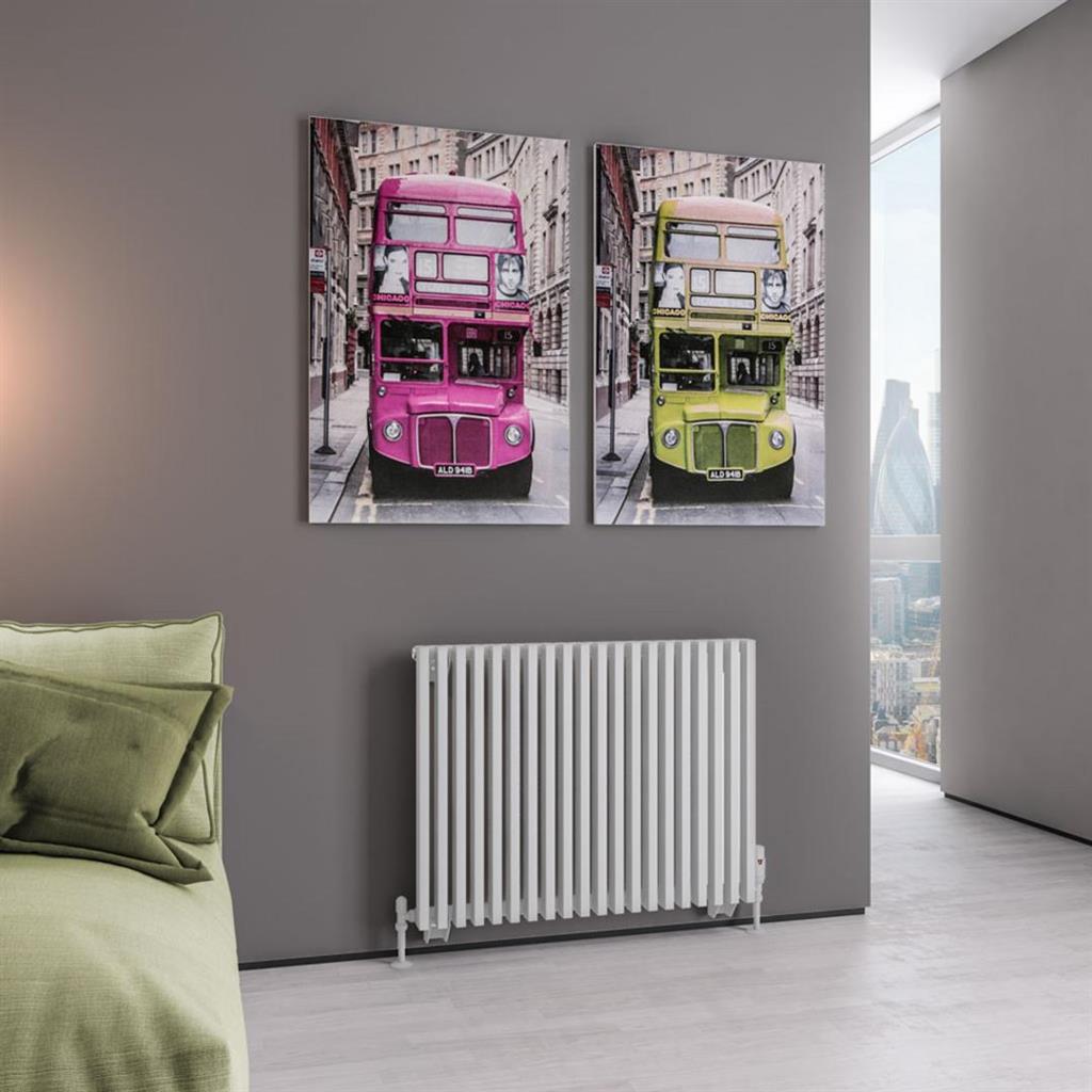 Eastbrook Rowsham Horizontal Designer Radiator 600mm x 780mm - Matt White - 89.0099 - TAP 'N' SHOWER