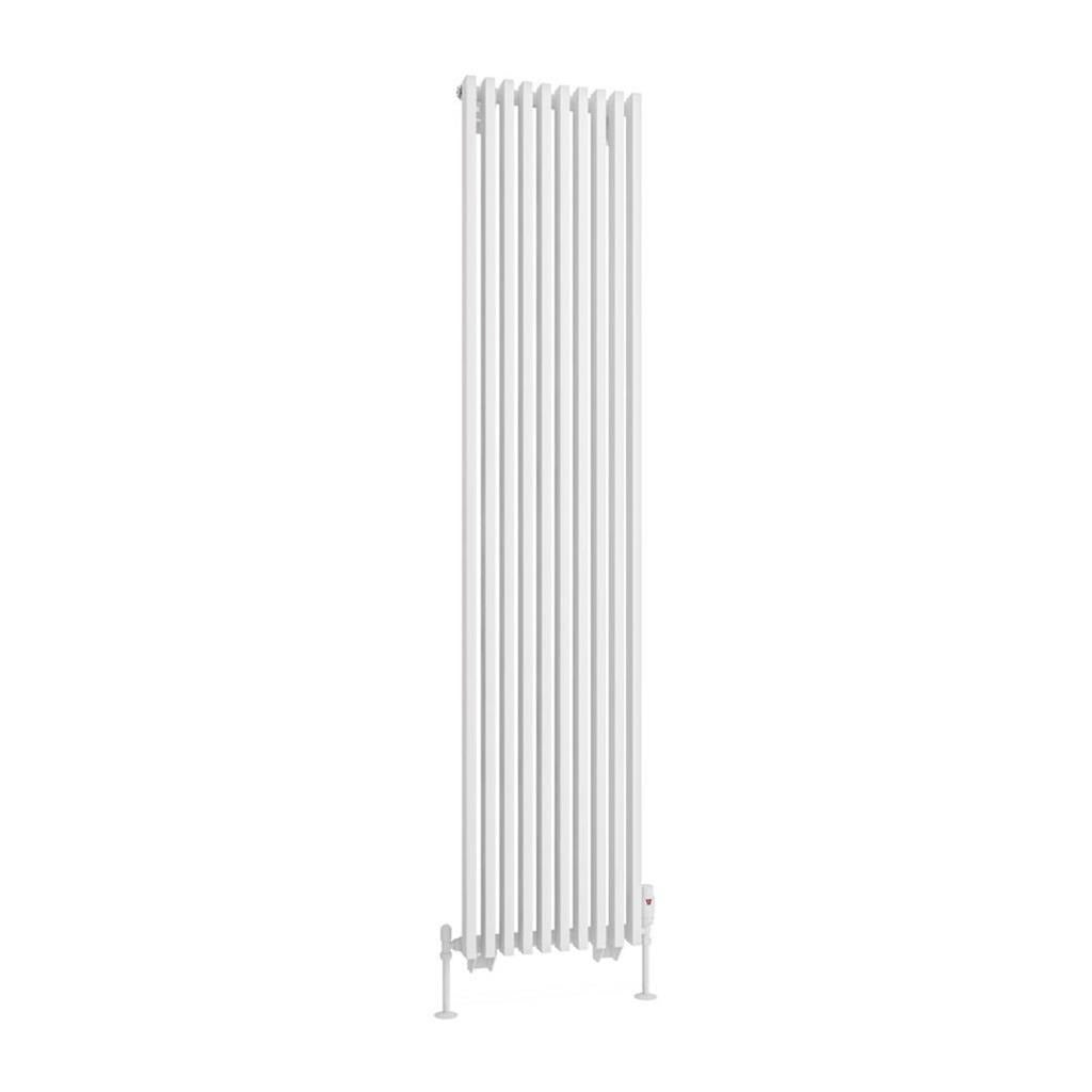 Eastbrook Rowsham Vertical Designer Radiator 1800mm x 380mm - Matt White - 89.0103 - TAP 'N' SHOWER