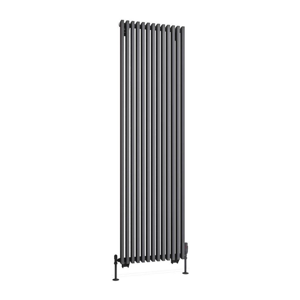 Eastbrook Rowsham Vertical Designer Radiator 1800mm x 500mm - Matt Anthracite - 89.0111 - TAP 'N' SHOWER
