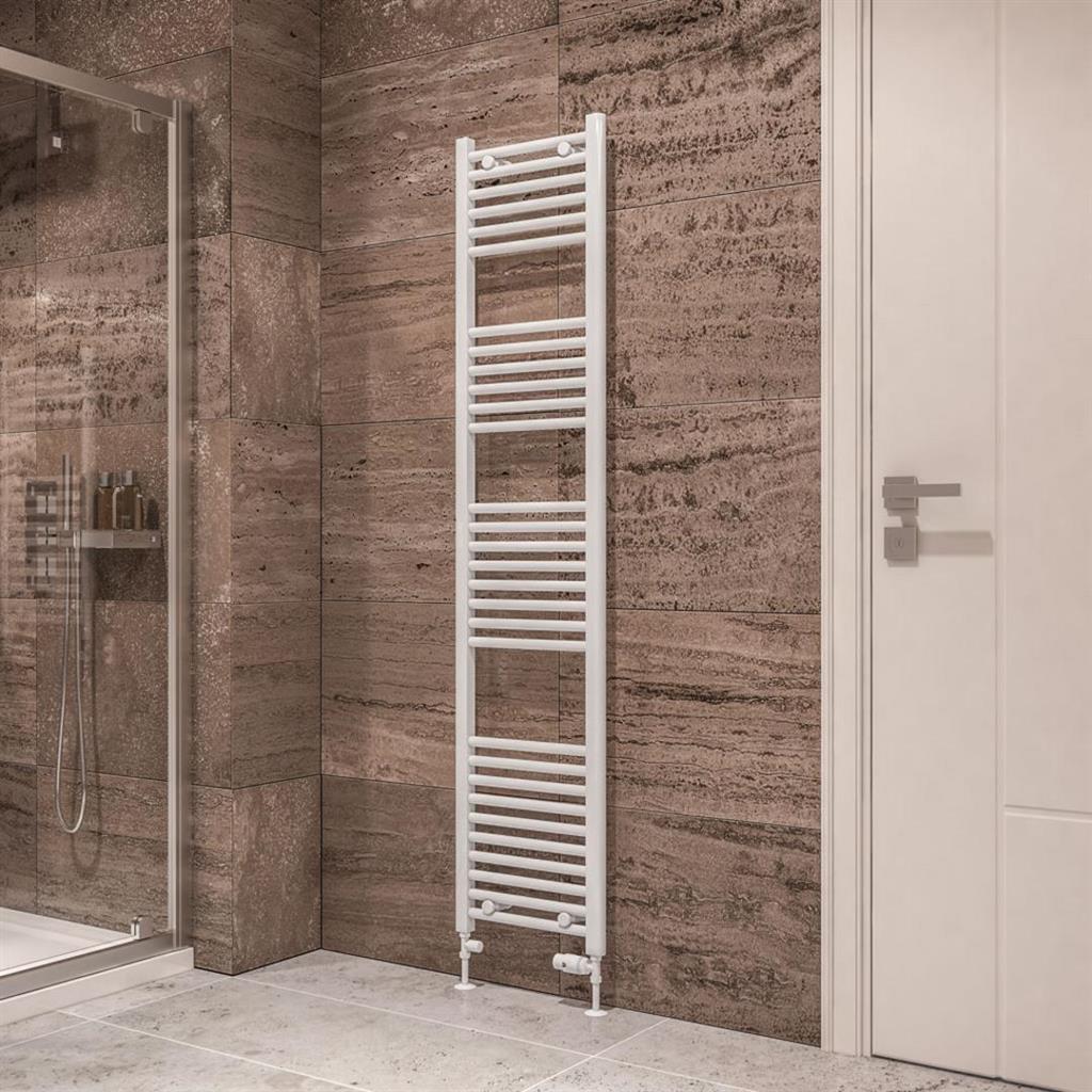 Eastbrook Wingrave Straight Ladder Towel Radiator1800mm x 400mm - Gloss White - 89.0117 - TAP 'N' SHOWER