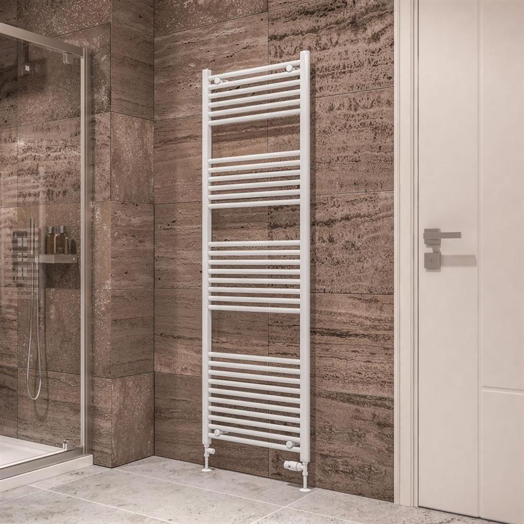 Eastbrook Wingrave Straight Ladder Towel Radiator1800mm x 600mm - Gloss White - 89.0127 - TAP 'N' SHOWER