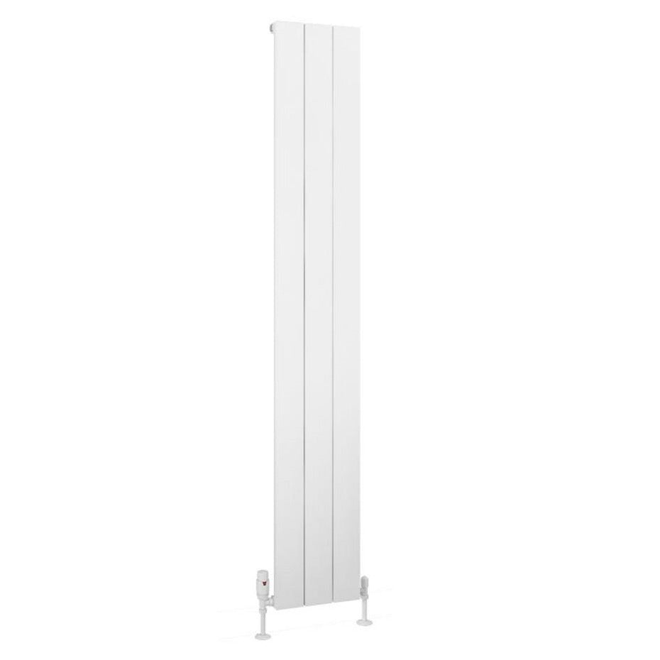 Eastbrook Charlton Aluminium Vertical Radiator 1800mm x 280mm - Matt White - 89.0128 - TAP 'N' SHOWER