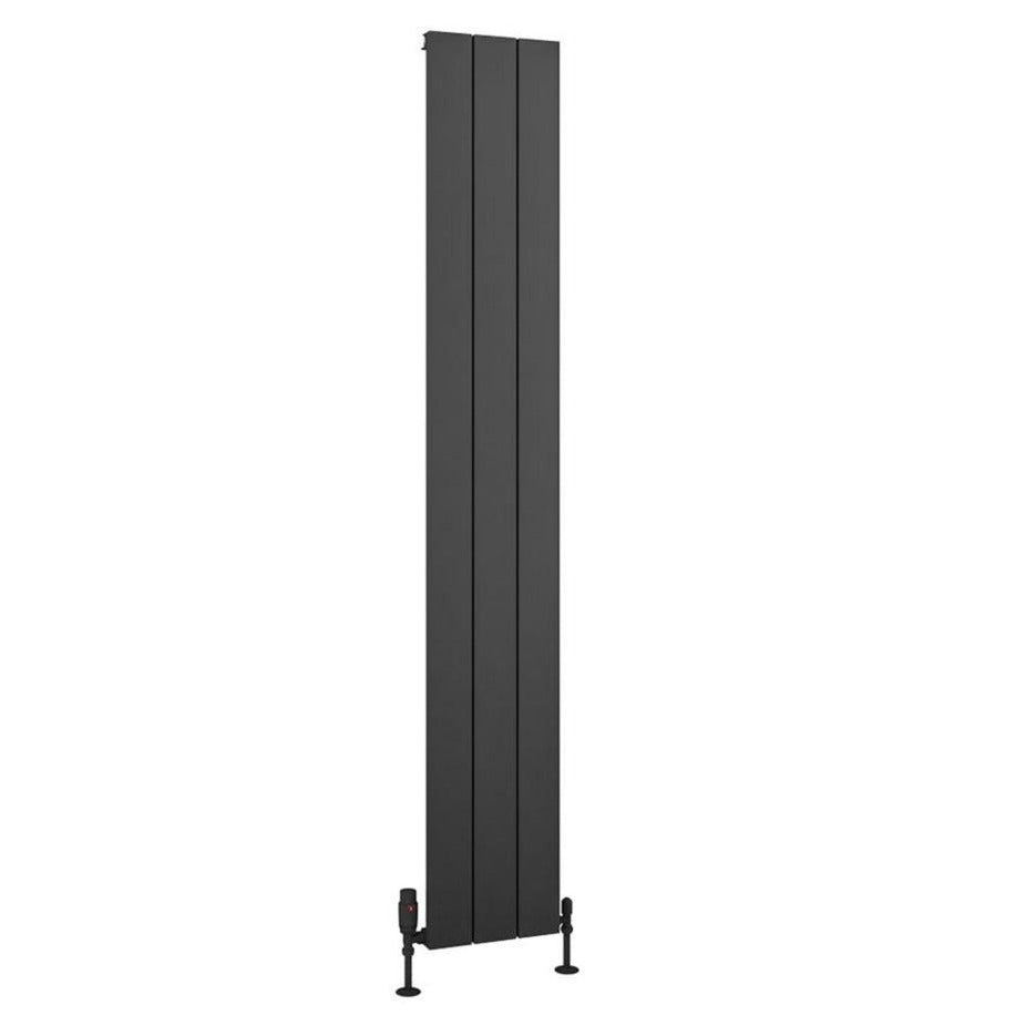 Eastbrook Charlton Aluminium Vertical Radiator 1800mm x 280mm - Matt Anthracite - 89.0129 - TAP 'N' SHOWER