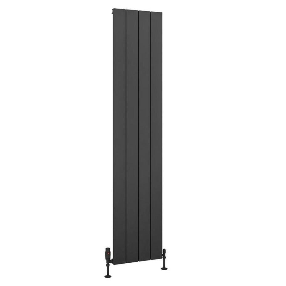 Eastbrook Charlton Aluminium Vertical Radiator 1800mm x 375mm - Matt Anthracite - 89.0131 - TAP 'N' SHOWER