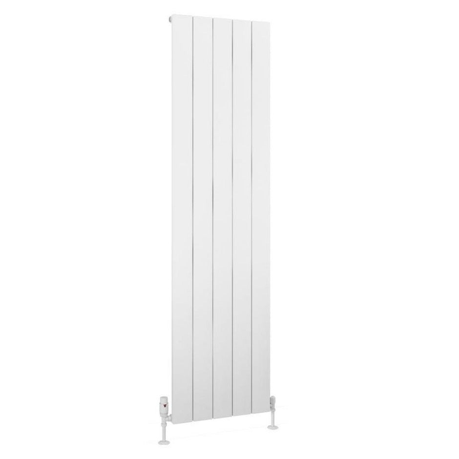 Eastbrook Charlton Aluminium Vertical Radiator 1800mm x 470mm - Matt White - 89.0132 - TAP 'N' SHOWER