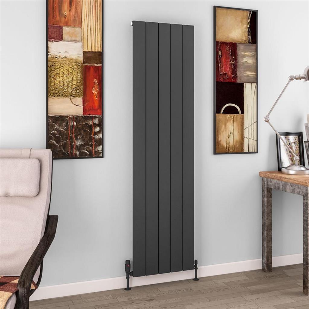 Eastbrook Charlton Aluminium Vertical Radiator 1800mm x 470mm - Matt Anthracite - 89.0133 - TAP 'N' SHOWER