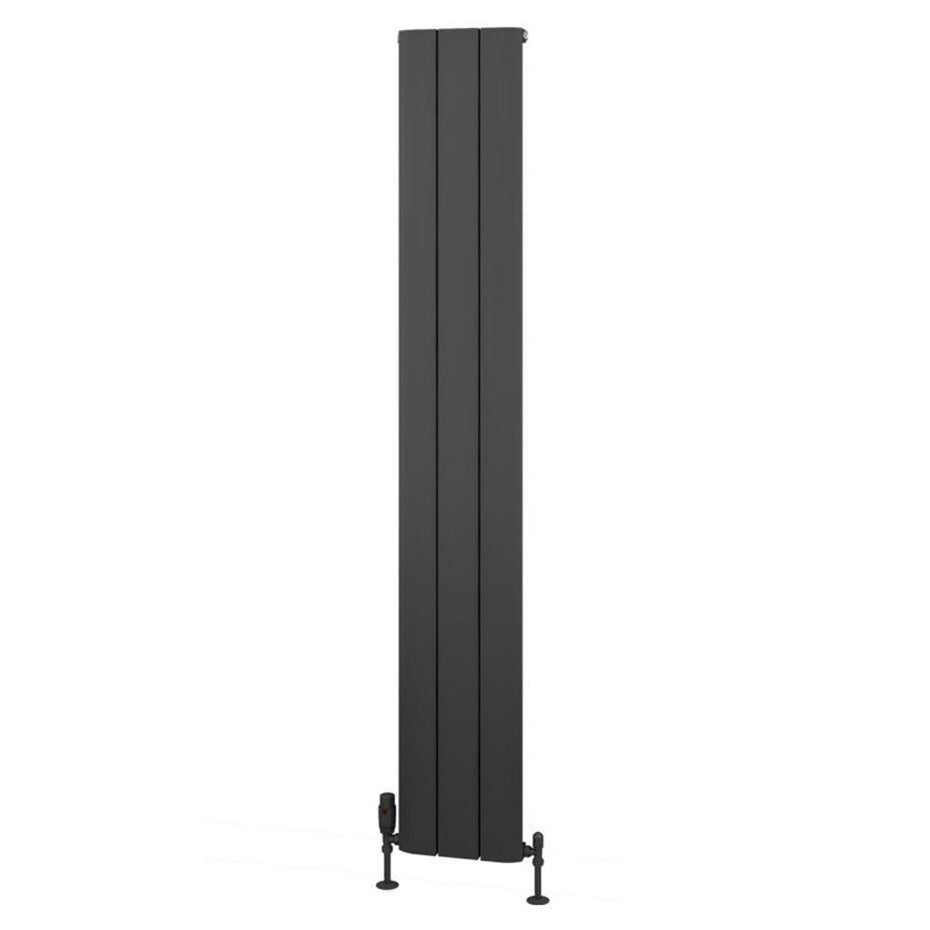 Eastbrook Withington Aluminium Vertical Radiator 1800mm x 280mm - Matt Anthracite - 89.0138 - TAP 'N' SHOWER